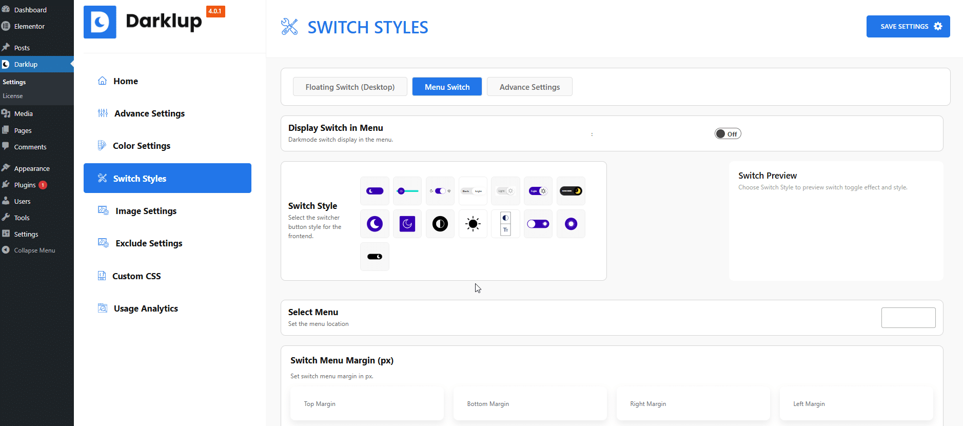 How to Enable Elementor Dark Mode in 2026 (Ultimate Method) 9 Darklup Darkmode and Accessibility plugin for WodPress Switch Styles
