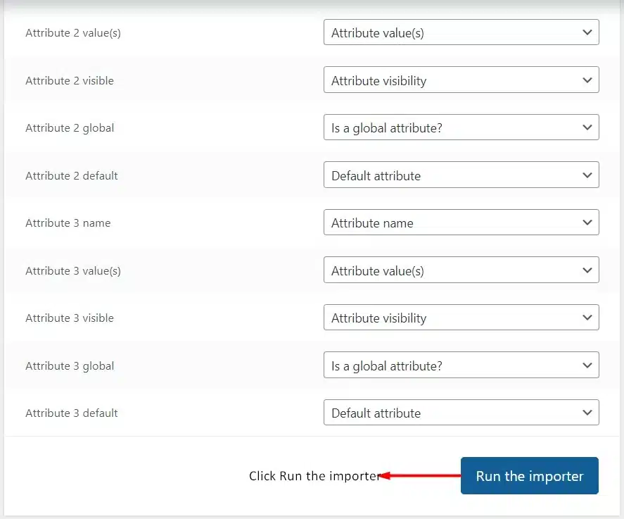 How To Upload WooCommerce Bulk Products | Easy Method! 7 Woocomerce_column_mapping_Click_run